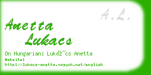 anetta lukacs business card